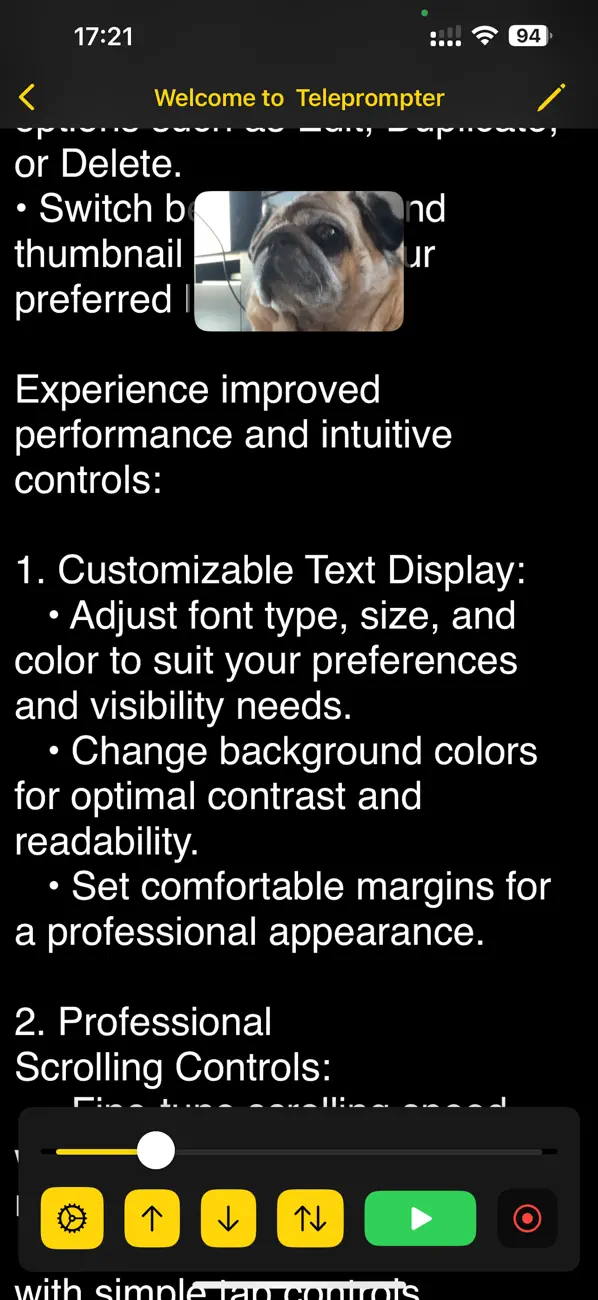 Screenshot #3 pour Teleprompter — Video & Mirror