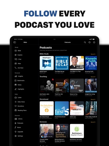 Bible: Chat, Widgets, Audio iPad screenshot
