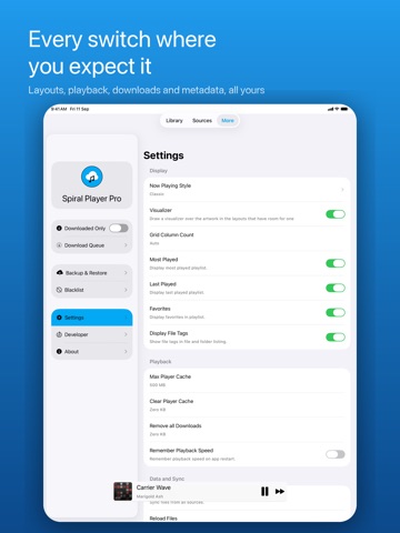 Spiral: Cloud Music Player iPad screenshot
