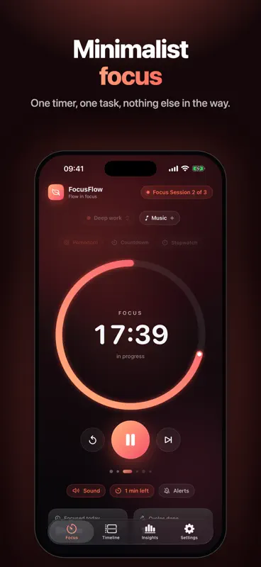 FocusFlow — Focus & Pomodoro screenshot 1 of 6