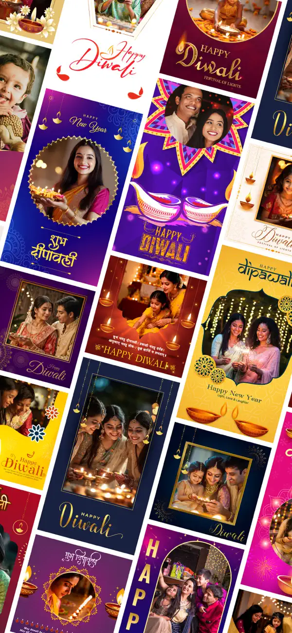 Screenshot #2 pour Diwali Photo Frames & Stickers
