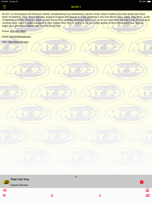 Screenshot #6 pour My 93.1,  Hutchinson, KS