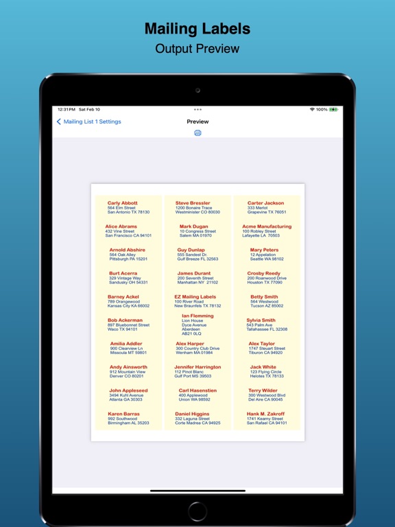 Screenshot #6 pour EZ Mailing Labels III