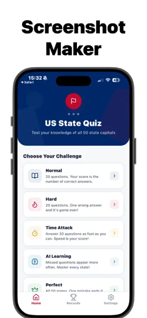 US State Quiz App screenshot 2