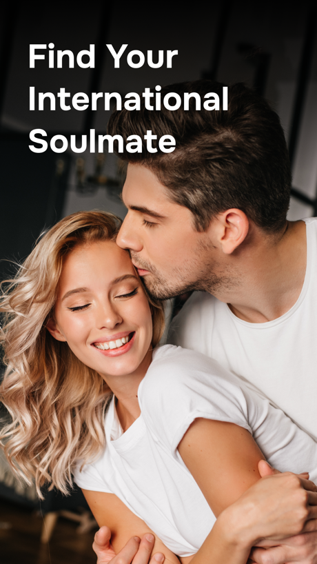 Bumpy – International Dating App Store screenshot 1, headline “Find Your International Soulmate”. No phone, bare screen.