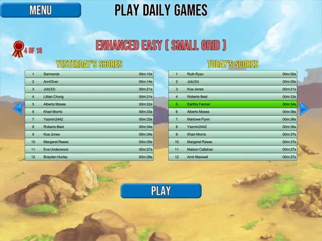 Screenshot of Top WordSearch