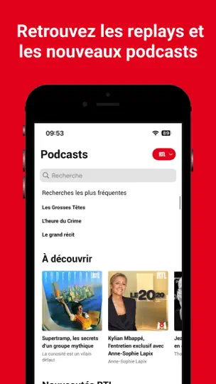 Capture d'écran de RTL sur iPhone 3