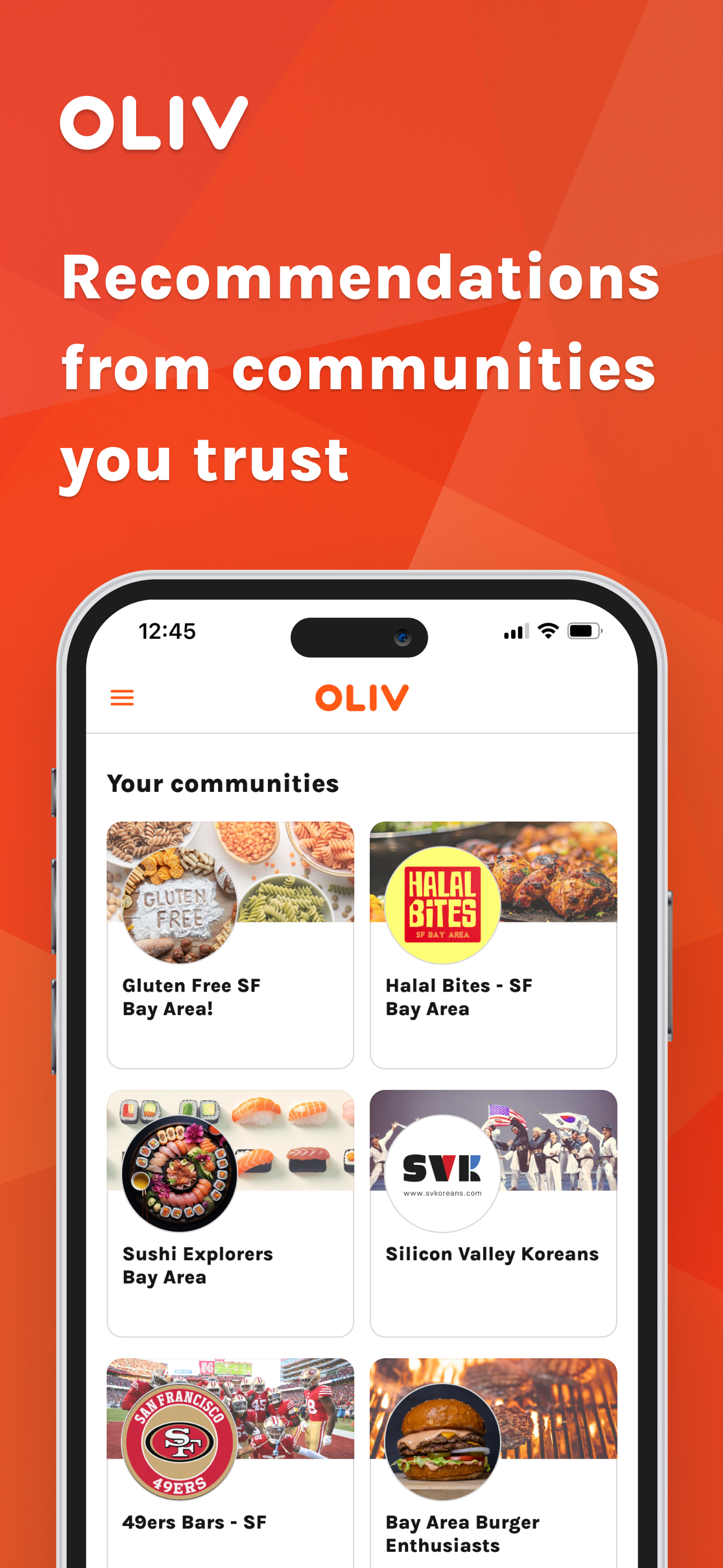 Oliv: Community Recommendation