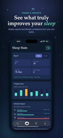SoundSleep – Snoring Sounds iPhone screenshot