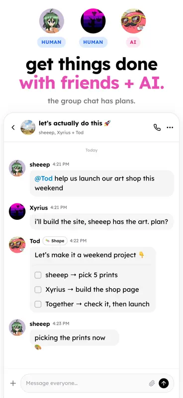 Shapes, Inc. - AI with friends screenshot 1 of 8