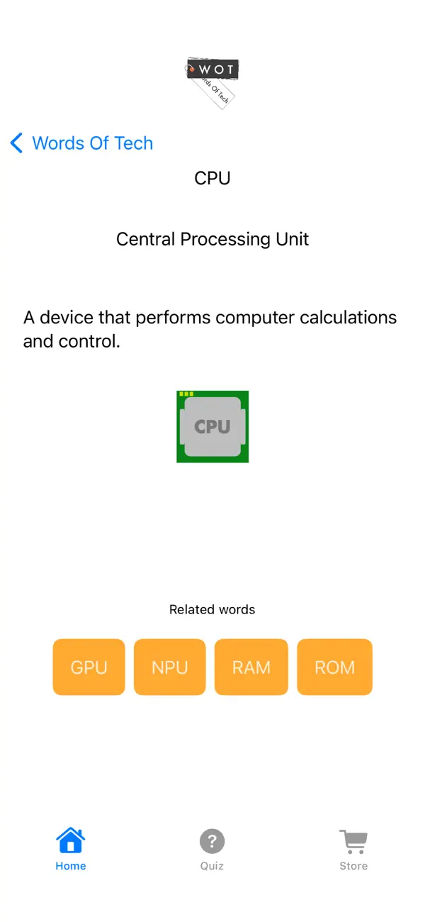 #1. WordsOfTech (iOS) โดย: ken morobayashi