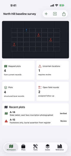 StoneDocket: Cemetery Map screenshot 1
