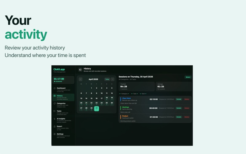 Clokit - Time Management screenshot