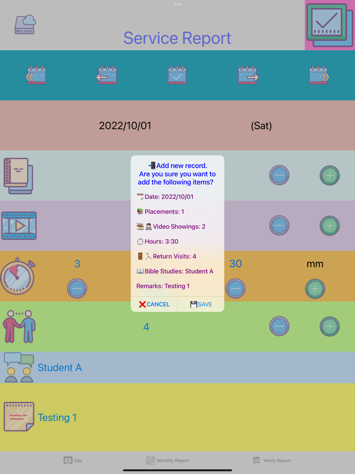#3. Ministry Service Report (iOS) 由: HUI CHI WING