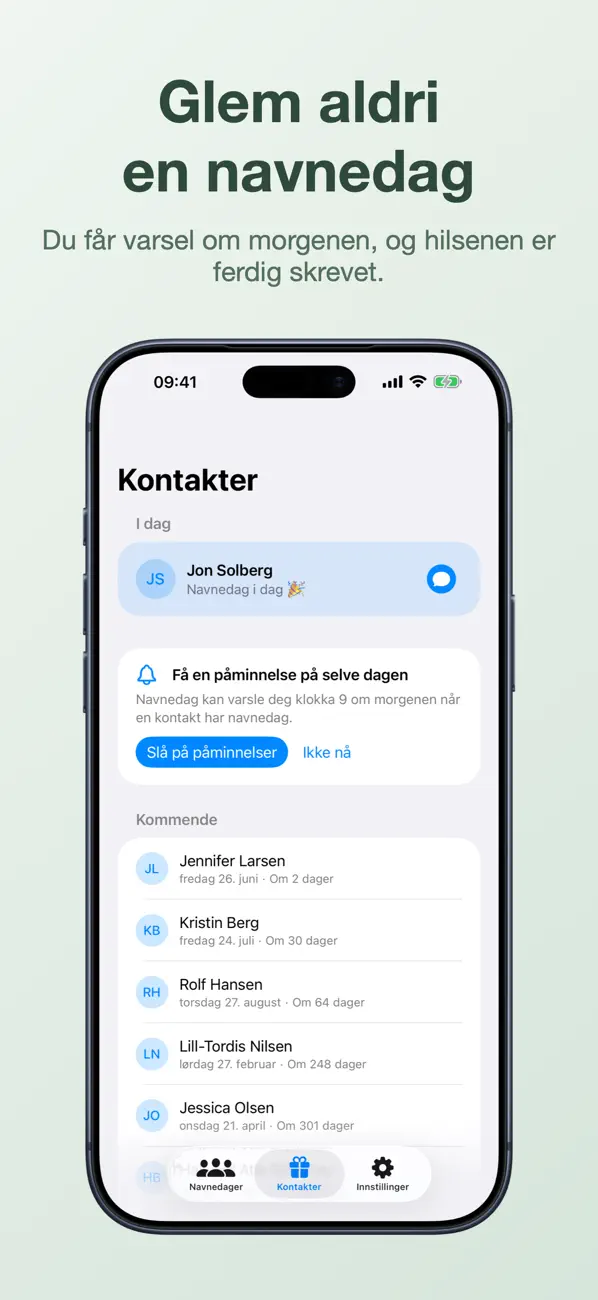 Screenshot #3 pour Navnedag: norsk kalender