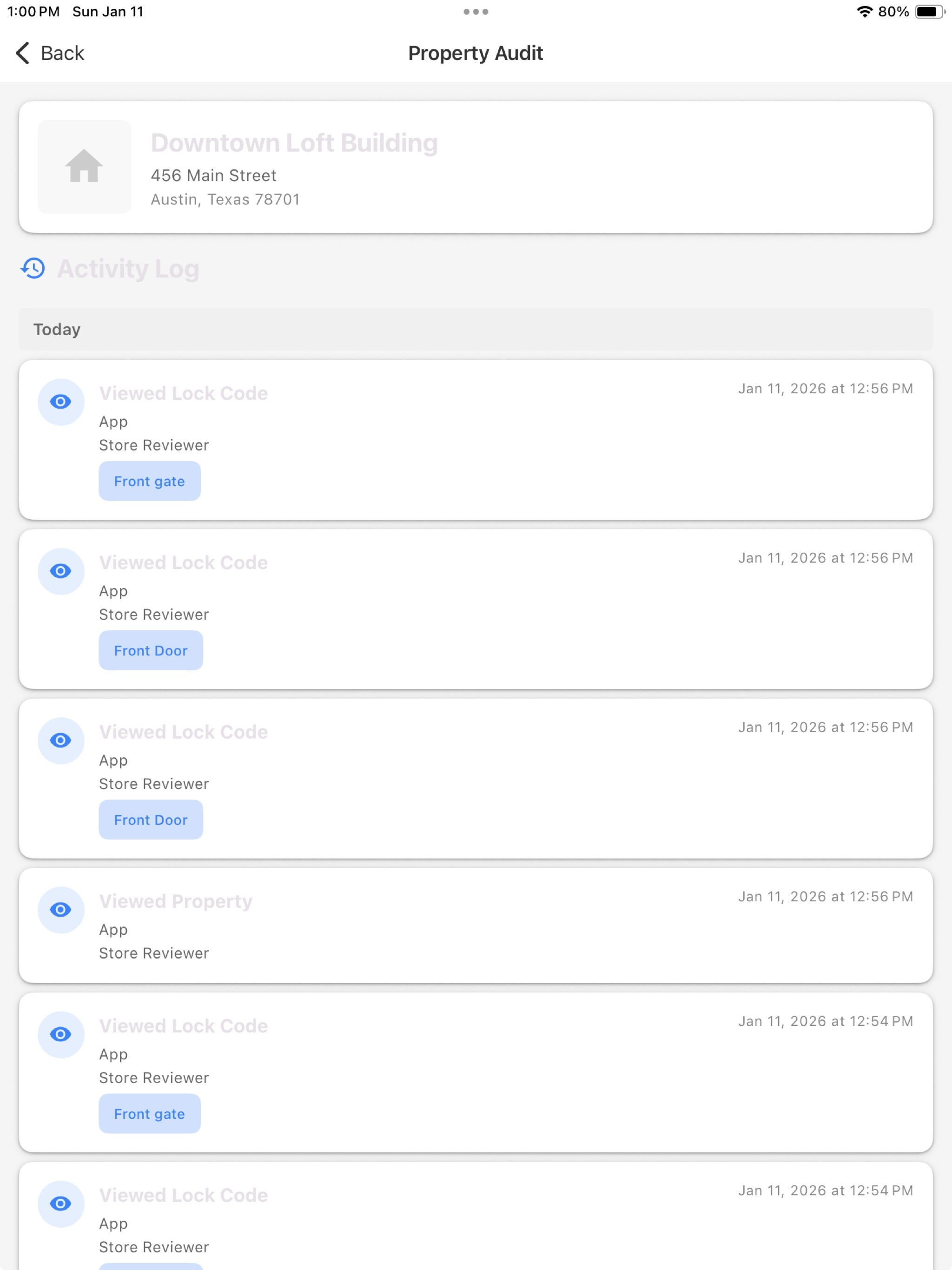 Lock Code Tracker