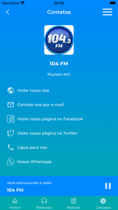 104 FM – Piumhi Screenshot