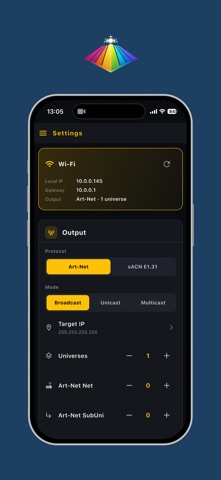 KromaDMX iPhone screenshot