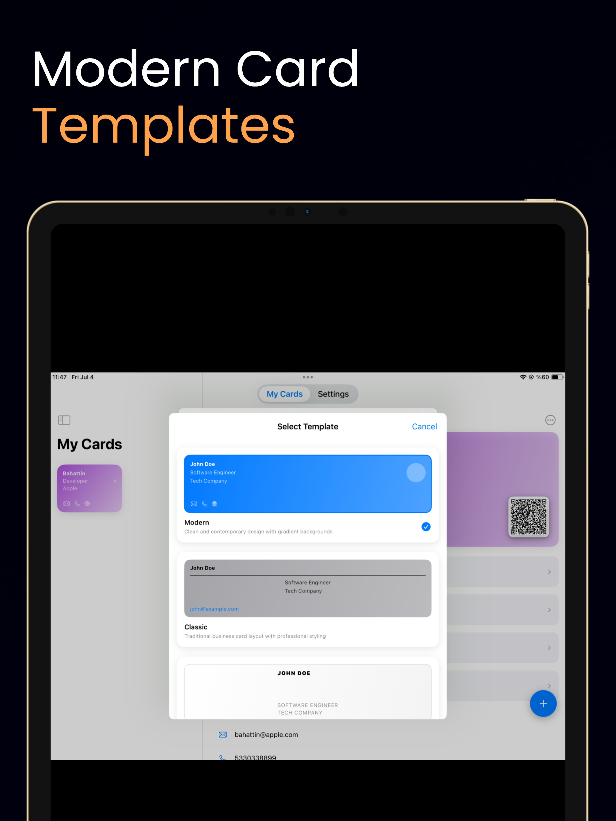 Business Card Generator QR