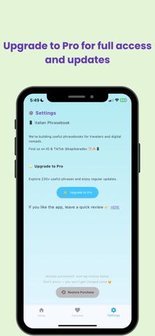 Italian Phrasebook for Travel screenshot