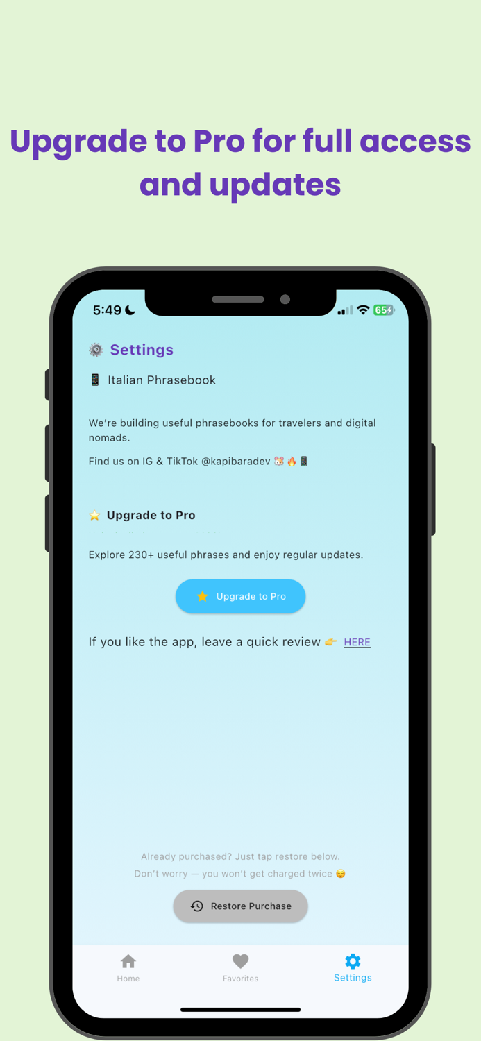 Italian Phrasebook for Travel