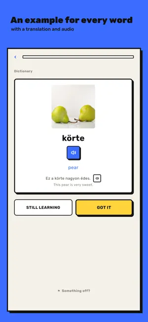 Tessék — Hungarian words screenshot 2