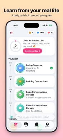 Lingo Real AI Language lessons Screenshot 1 of 7