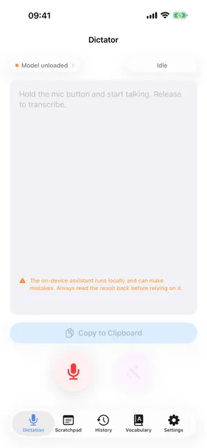 Dictator Offline Voice to Text screenshot 1