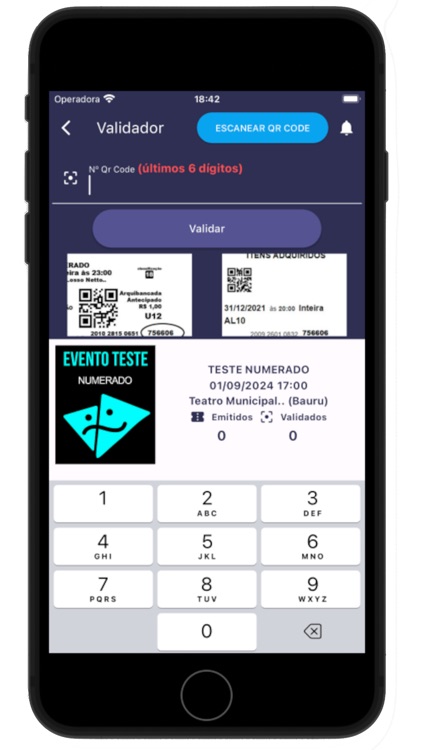 Validador MegaBilheteria