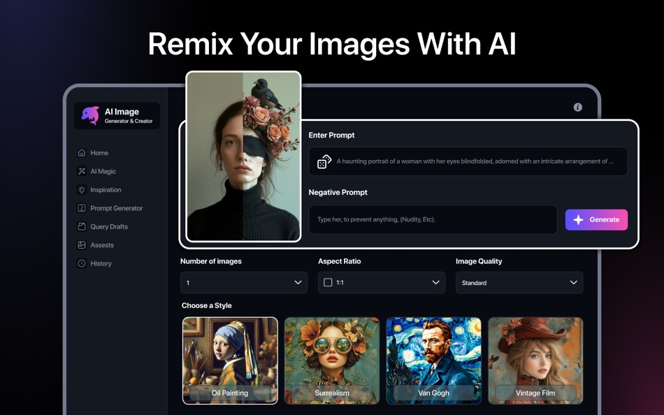 #4. AI Image Generator & Editor (macOS) Ved: Limits Pushers