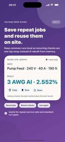 Voltage Drop Wire Calc screenshot