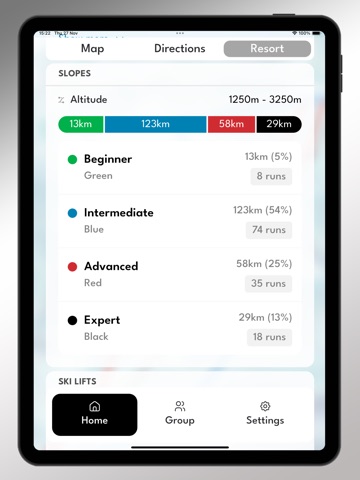 Piste Mapper La Plagne iPad screenshot