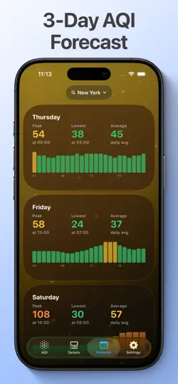 Screenshot von Air Quality Index Deluxe auf dem iPhone 4