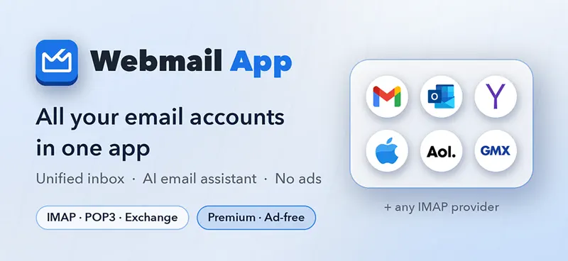 Webmail App: IMAP Email Client screenshot 1 of 7
