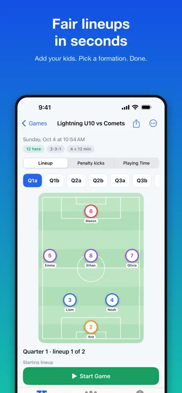My Sports Lineup screenshot 1 of 9