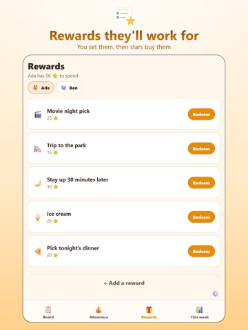 Chore Chart: Kids & Allowance iPad screenshot