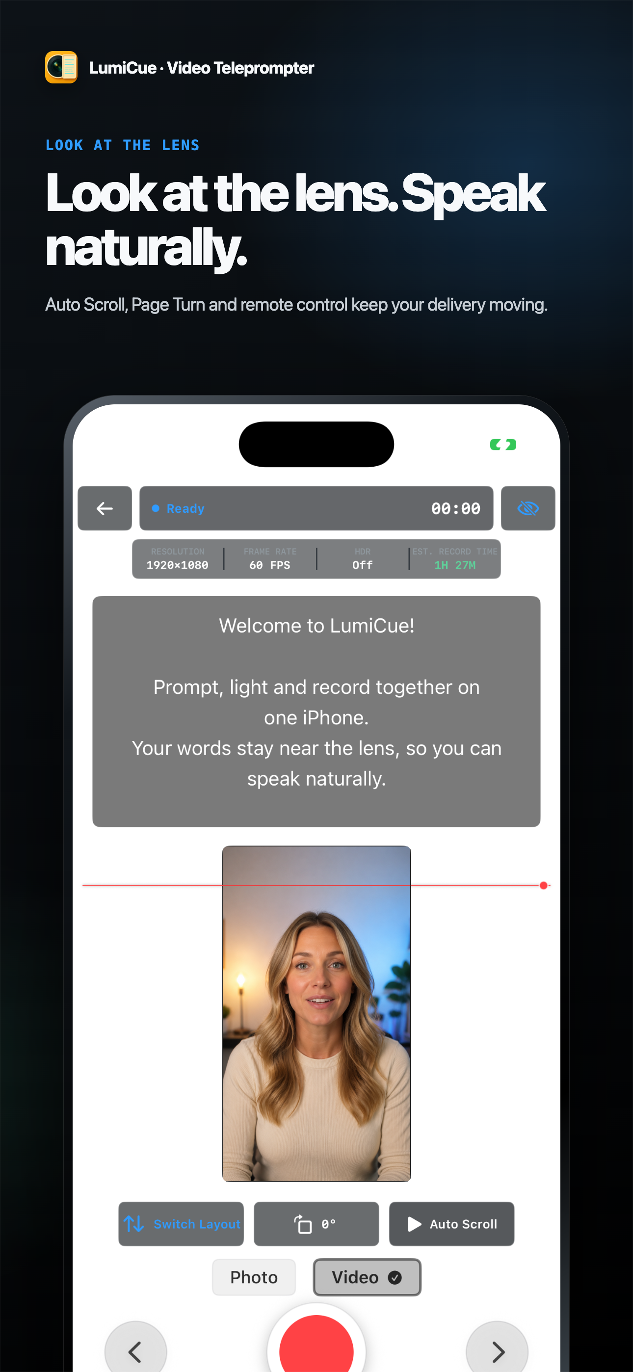 LumiCue: Video Teleprompter screenshot 3
