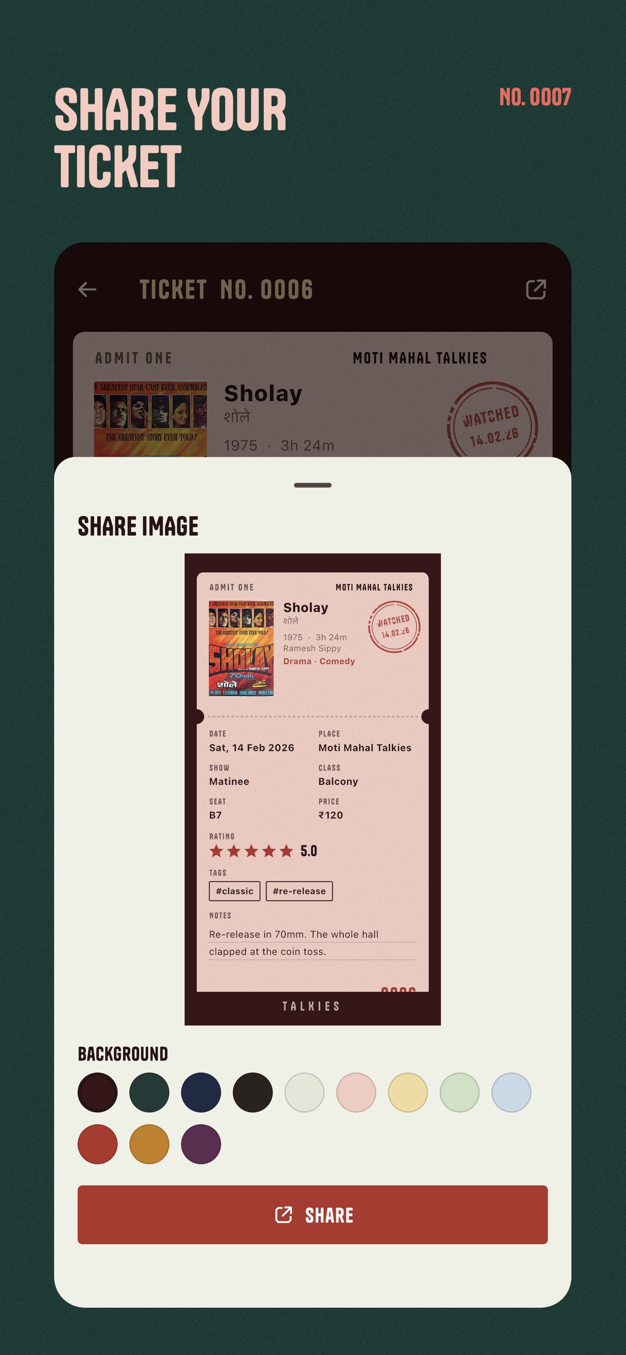 Screenshot 7 of Talkies: Movie Ticket Diary
