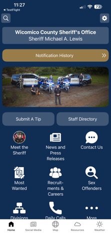 Wicomico County Sheriff app screenshot