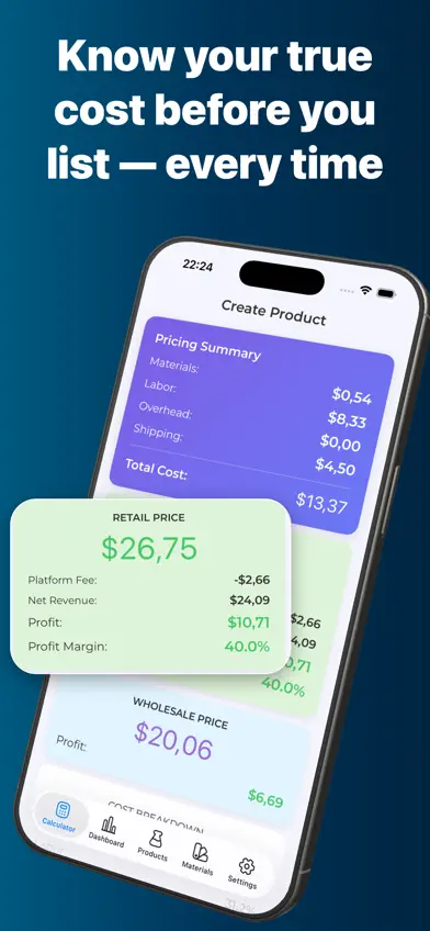 Craft Pricing: Cost & Profit screenshot 2