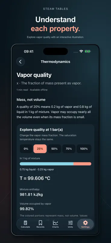 Steam Tables Pro screenshot 6 of 6