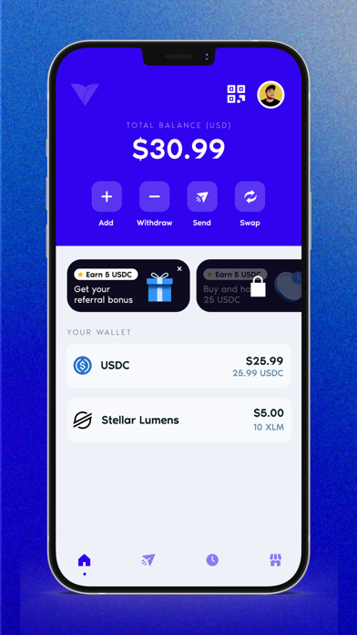 Vibrant: Your USDC Wallet Screenshot