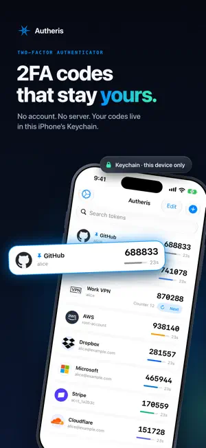 2FA Authenticator - Autheris screenshot 1