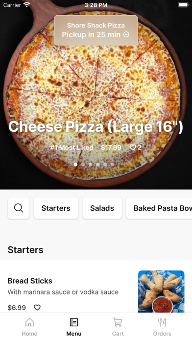 Shore Shack Pizza iPhone screenshot 2 - Food & Drink app