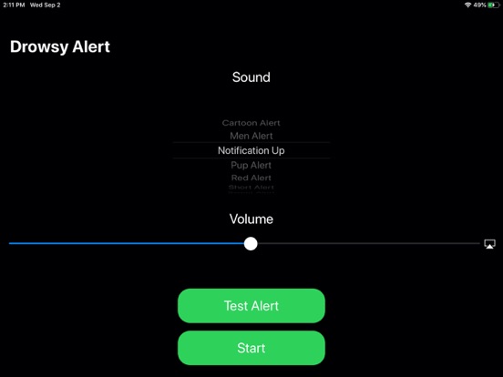 Drowsy Driving Alert iPad screenshot 1 - Navigation app