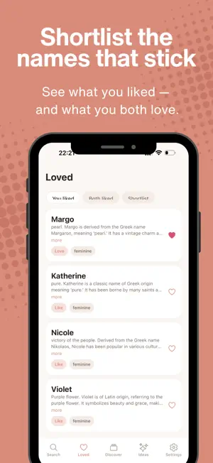 Nomino: Baby Name Finder screenshot 1