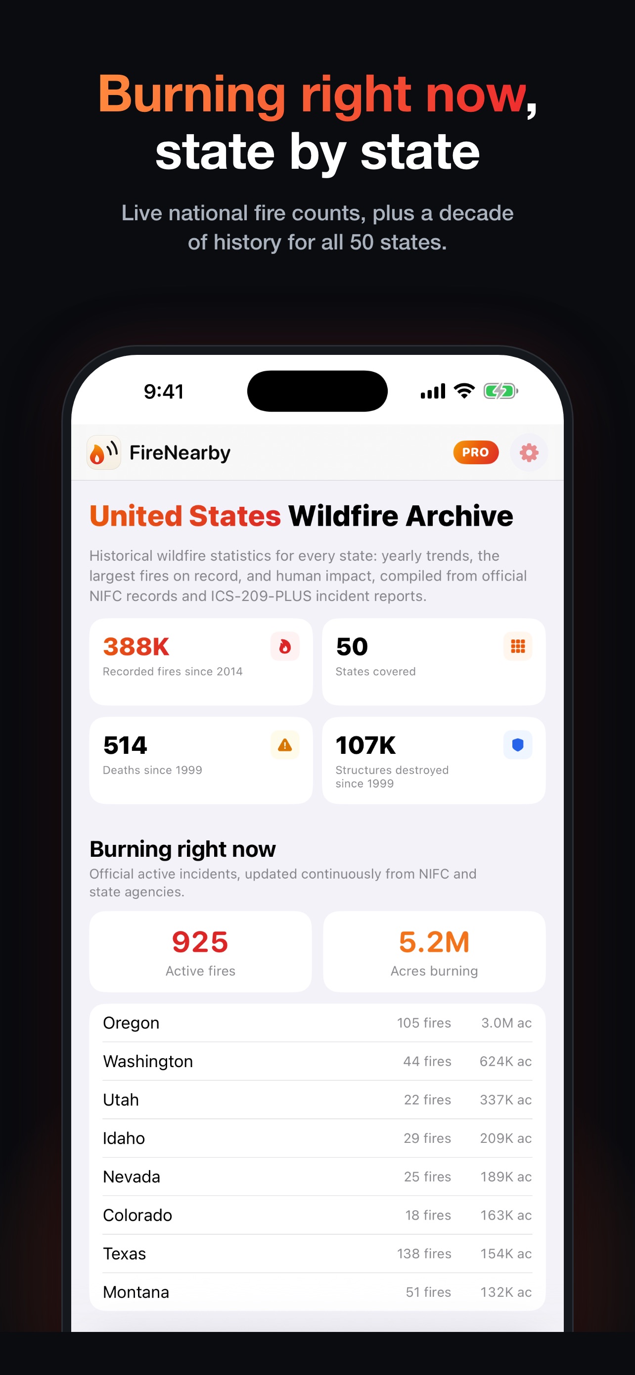 Screenshot 8 of Wildfire Tracker by FireNearby