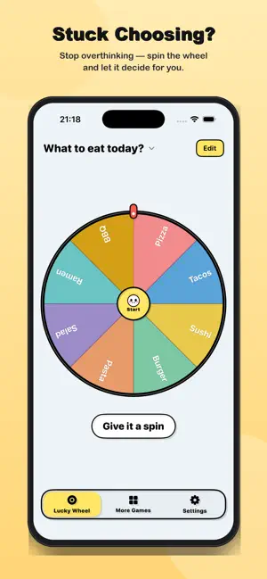 Fake Wheel - Spin & Decide screenshot 1