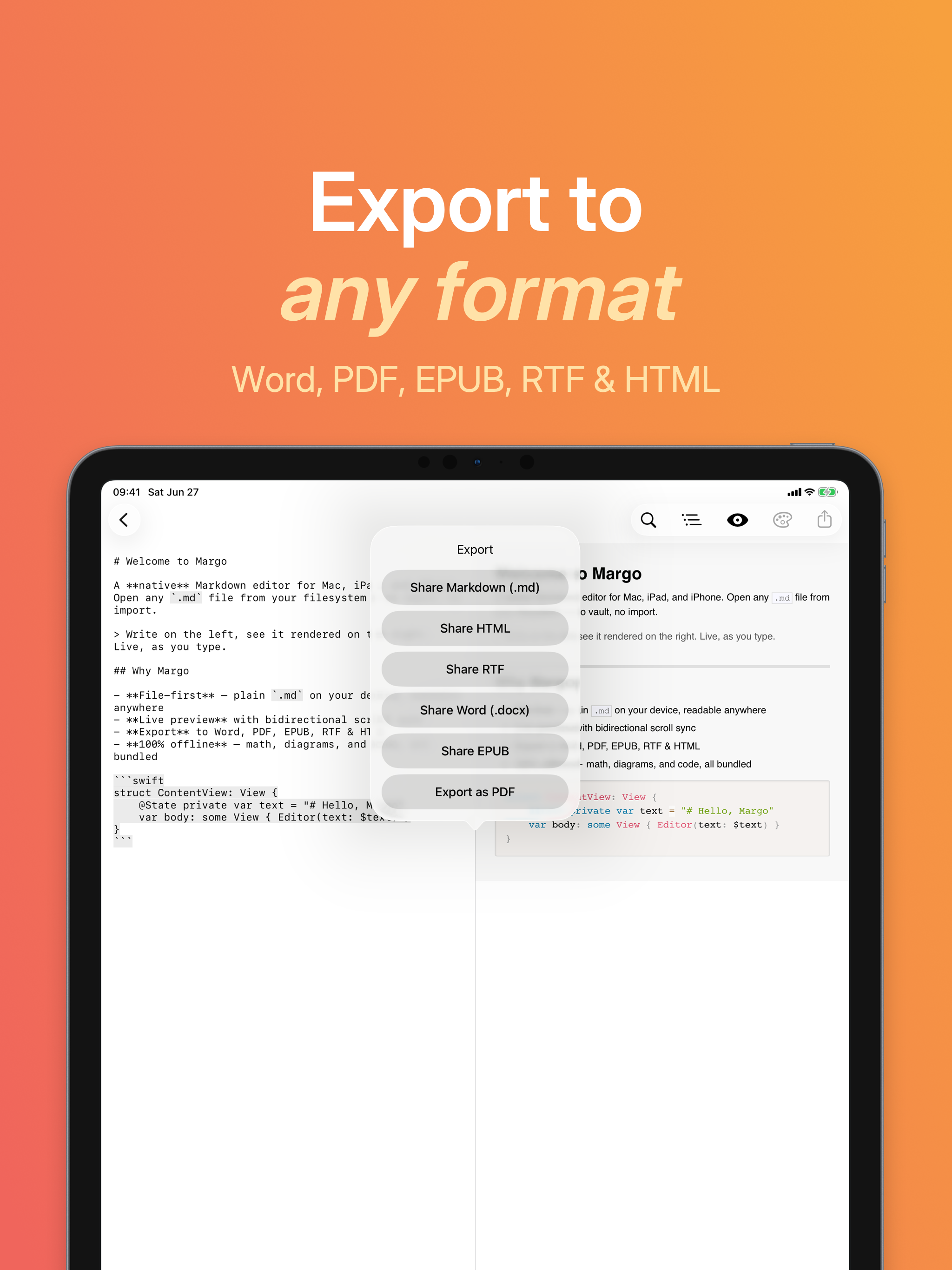 Margo: Markdown Editor screenshot 8