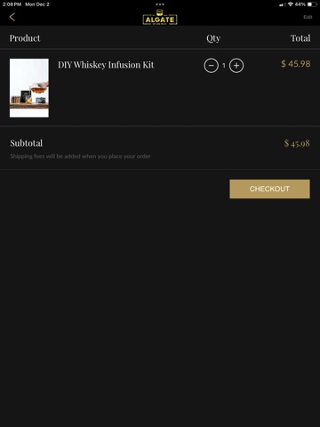 Algate: DIY Whiskey Infusion iPad screenshot